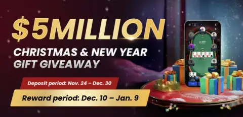 ,000,000 Christmas & New Year Giveaway on WPT Global
