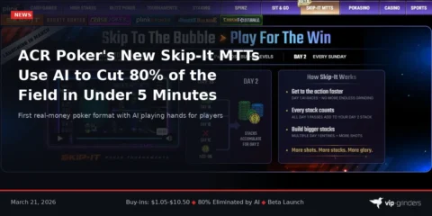 ACR Poker Launches AI-Powered Skip-It MTTs in Industry First