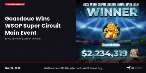 Alan Goasdoue Wins ,700 WSOP Super Circuit Main Event for .2M on GGPoker