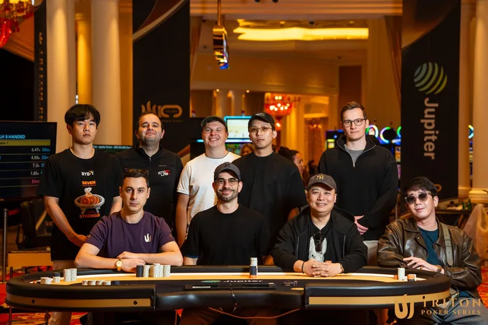 All nine final table players at the Triton Super High Roller Series Jeju 2026 $20K NLH 8-Handed Event #1