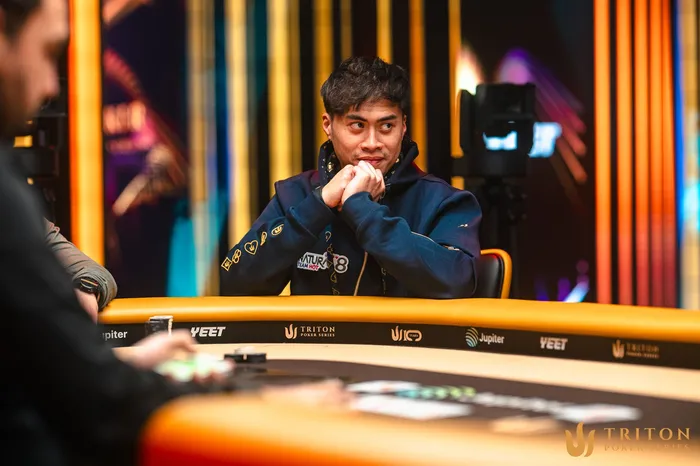 Kiat Lee at the $100K Short Deck final table, Triton SHRS Jeju 2026