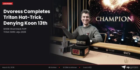 Dan Dvoress Completes Triton Hat-Trick with 0K Short Deck Victory in Jeju