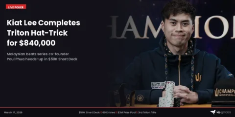 Kiat Lee Completes Triton Hat-Trick With 0,000 Short Deck Win in Jeju