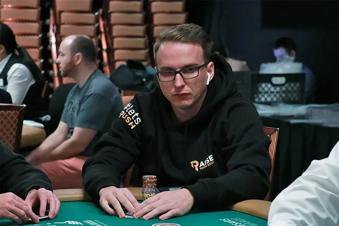 Benjamin bencb Rolle CoinPoker ambassador and 2025 WSOP Online Main Event champion at a live poker tournament