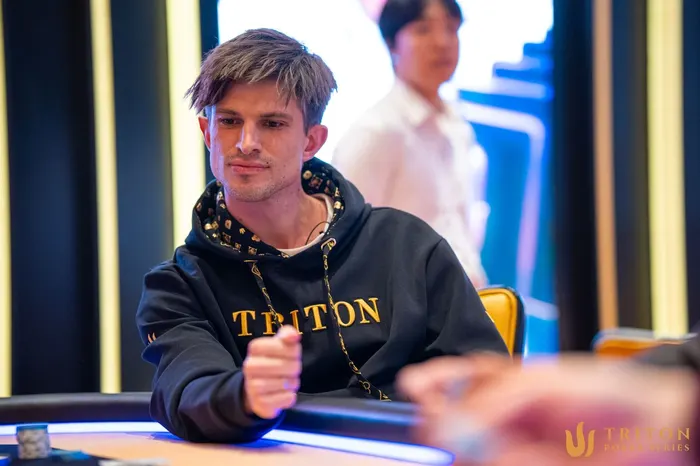 Triton Ambassador Mario Mosbock at the PLO/NLH Mix final table in Jeju Triton Ambassador Mario Mosbock at the table during the $30,000 PLO/NLH Mixed event at Triton SHRS Jeju 2026