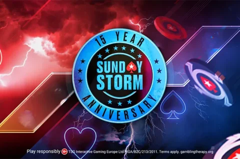 0,000 Guaranteed in the 15th Anniversary PokerStars Sunday Storm
