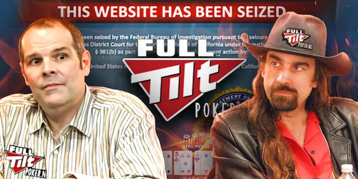 Full Tilt Poker website seized notice with Howard Lederer and Chris Ferguson during the 2011 Black Friday DOJ indictment