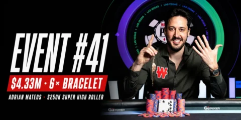 Adrian Mateos Wins Sixth Bracelet in the WSOP 2026 0,000 Super High Roller