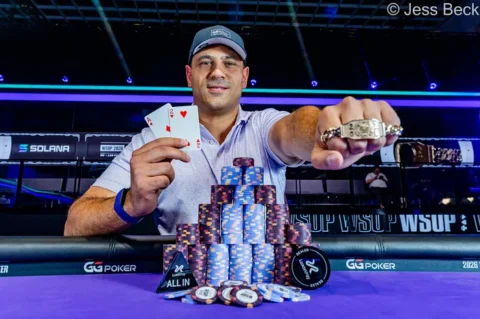 Omar Zazay Outlasts Jean-Robert Bellande to Win First WSOP Bracelet in ,000 NLHE