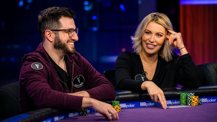 Phil Galfond and his wife Farah Galfond celebrating a WSOP bracelet win, married since 2015 with a son born in 2018