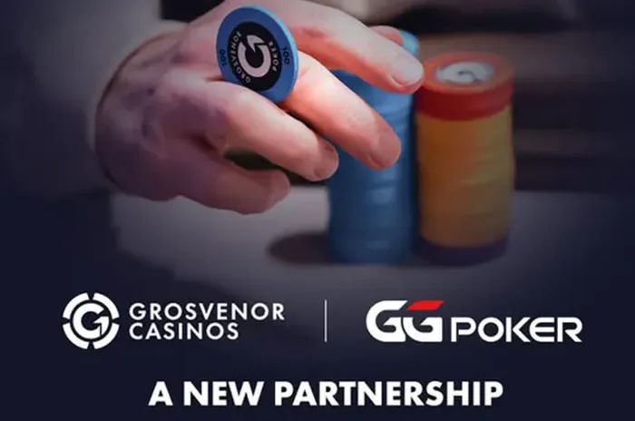 GGPoker and Grosvenor Partnership at Goliath 2026 GGPoker and Grosvenor partnership branding for the Goliath 2026 festival
