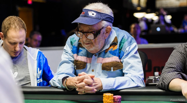 Henry Orenstein, inventor of the hole-card camera, playing at the WSOP