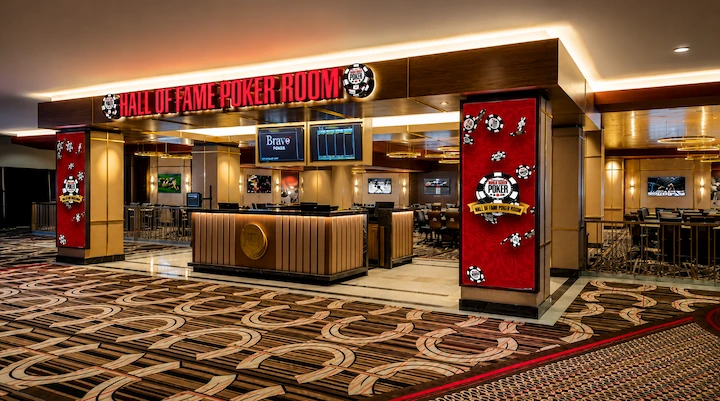 Hall of Fame Poker Room Horseshoe Las Vegas The Hall of Fame Poker Room at Horseshoe Las Vegas during the WSOP 2026
