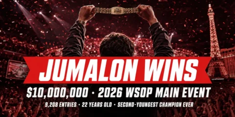 Lucas Jumalon Wins the 2026 WSOP Main Event for ,000,000
