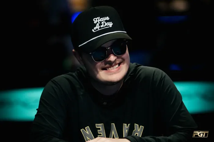 Lucas Jumalon at the WSOP 2026 Main Event Lucas Jumalon smiling at the table during his run to the WSOP 2026 Main Event final table