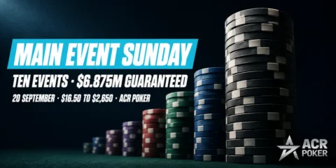 ACR Poker Puts .875M Across Ten OSS XL Tournaments on Main Event Sunday