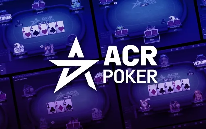 ACR Poker branding over a set of completed tournament final tables