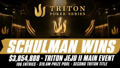 Nick Schulman wins the $100,000 Triton Jeju II Main Event for $3,854,888