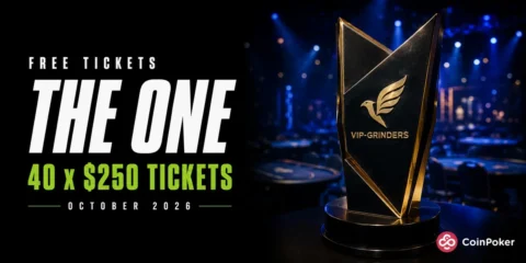 CoinPoker The One 2026: 40 Free 0 Tickets via VIP-Grinders