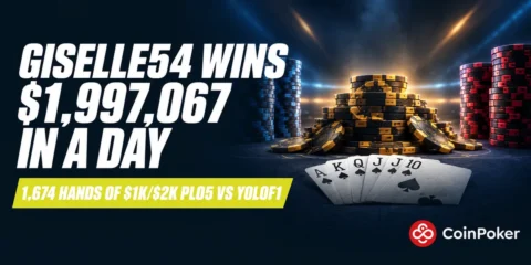 Giselle54 Wins ,997,067 in One Day of K/K PLO5 on CoinPoker