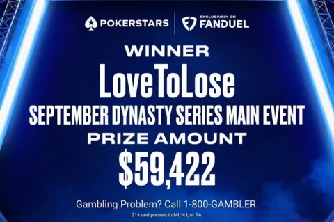 “LoveToLose” & “Mamalega” Win September Dynasty Main Events on PokerStars FanDuel