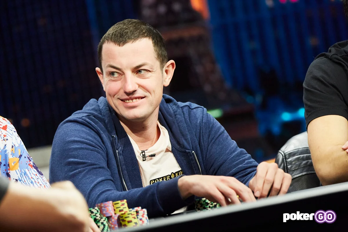 Tom Dwan at a PokerGO televised cash game, the player who issued the Durrrr Challenge in 2009
