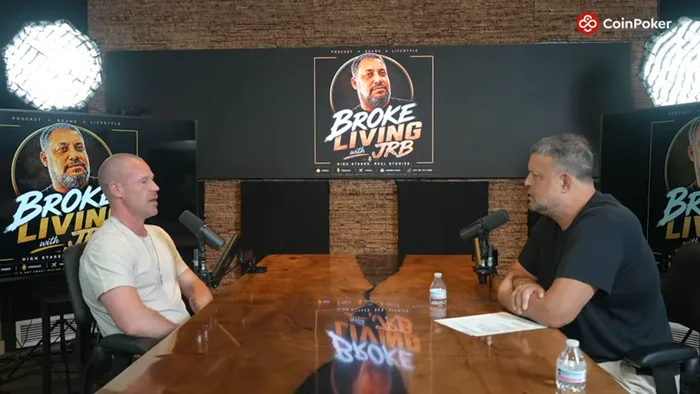 Patrik Antonius in the studio with Joey Ingram in October 2026, 17 years after accepting the Durrrr Challenge